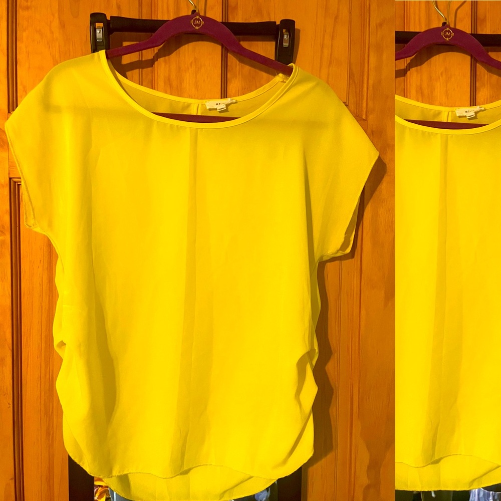 Yellow Sheer Top Size Medium